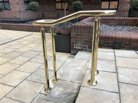 brass metal fabrication|brass exterior handrails.